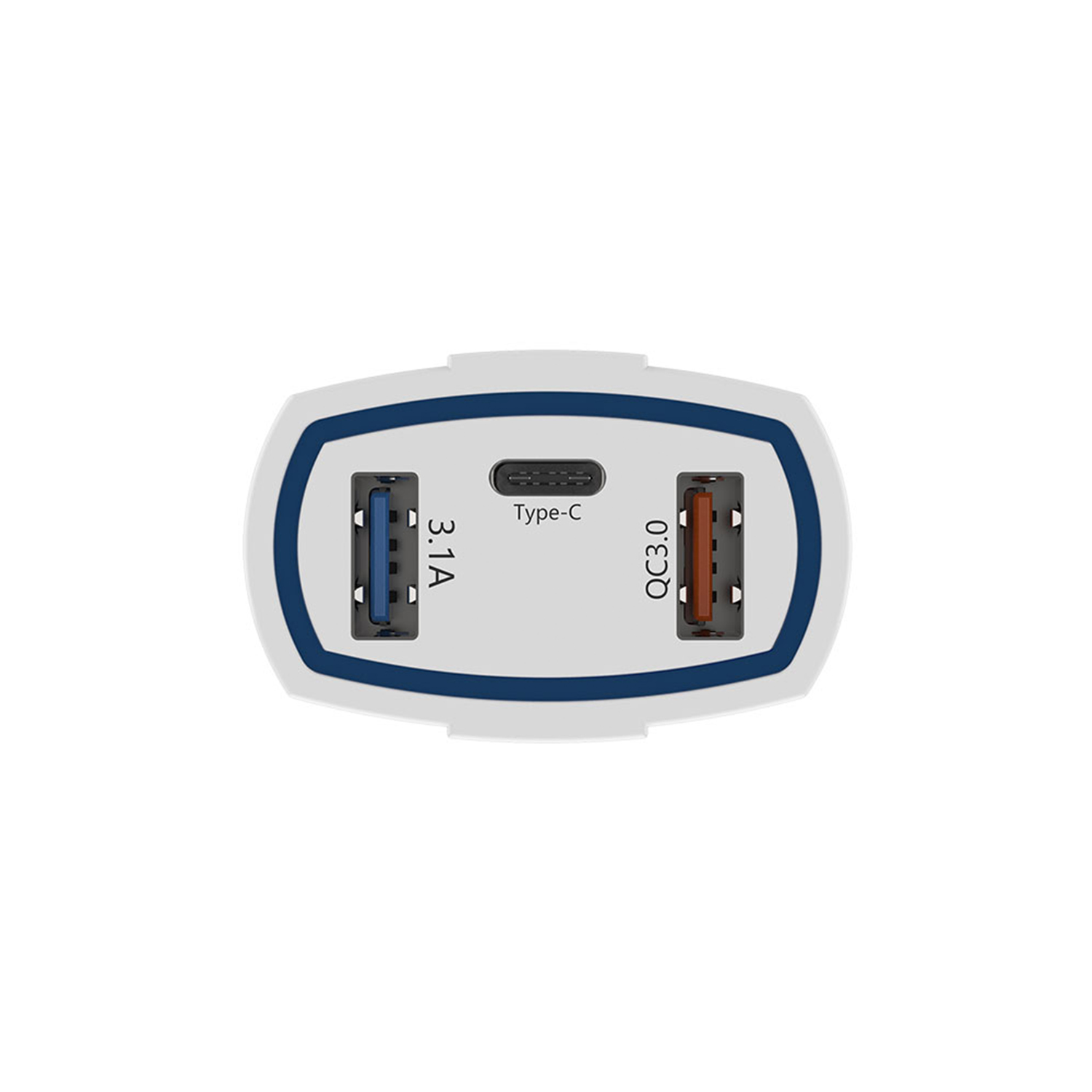 3 Ports USB + Type-C Car Charger, 35W 2