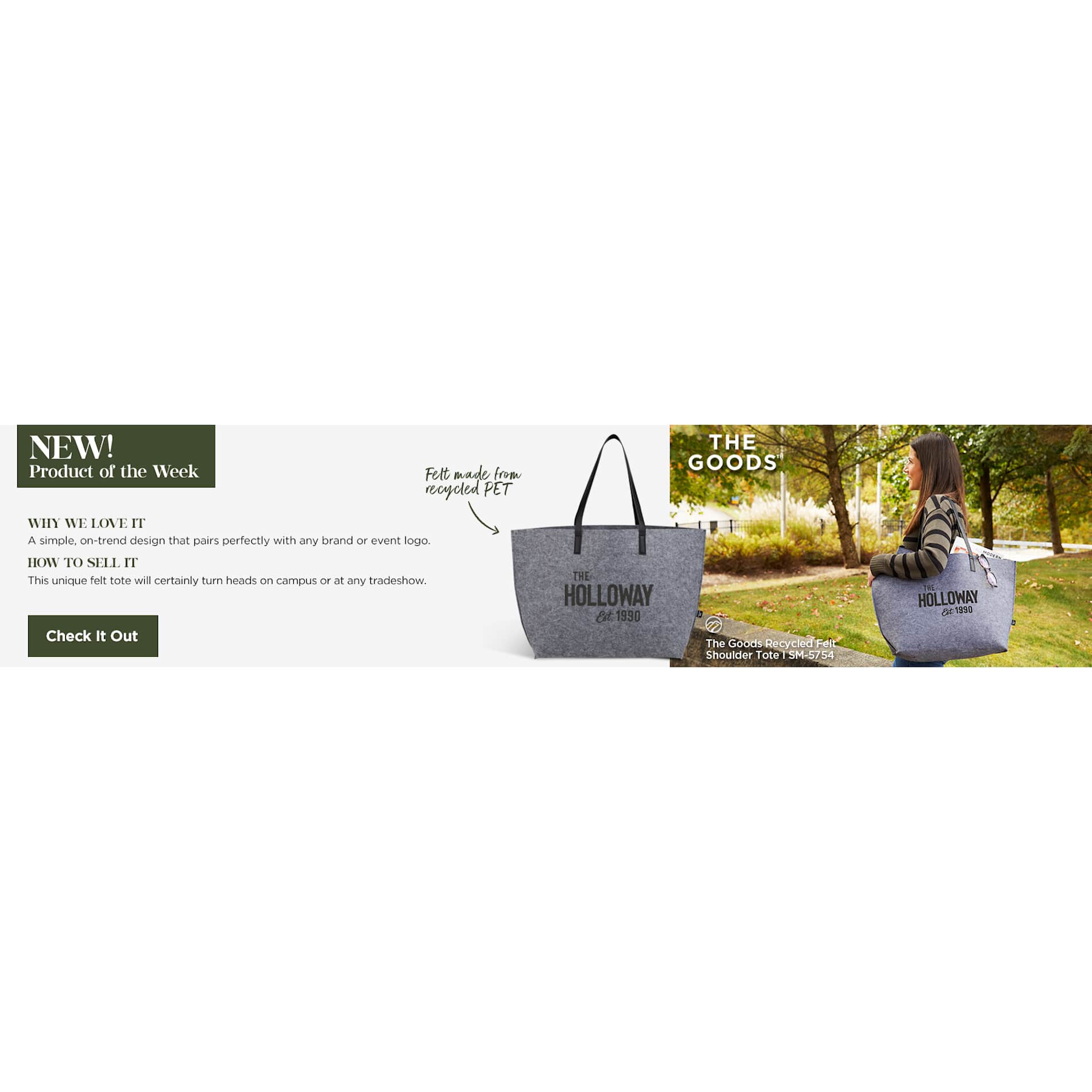 THE GOODS™ Recycled Felt Shoulder Tote 35