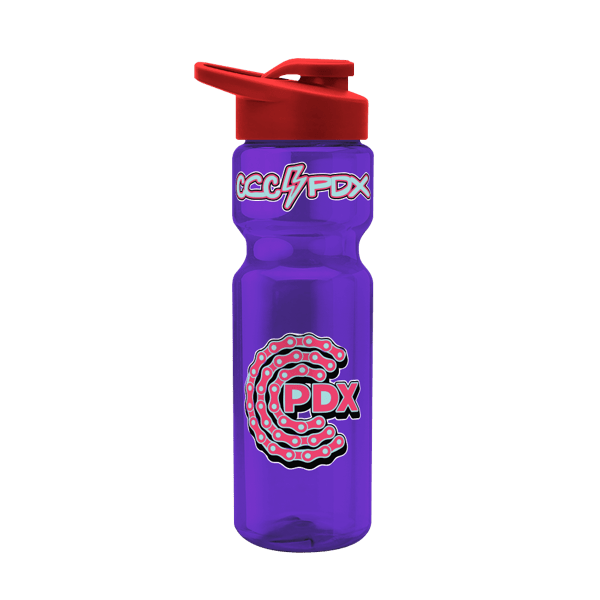 Blazer 28oz Transparent Bike Bottle w/Drink-thru Lid 98