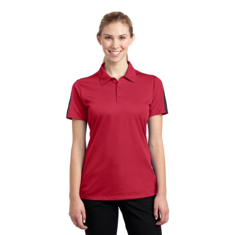 Sport-Tek Women's PosiCharge Active Textured Colorblock Polo. 24
