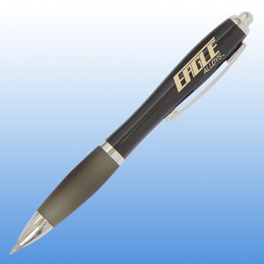 CURVE PLASTIC  PEN BLACK W/ CHROME TRIM 2