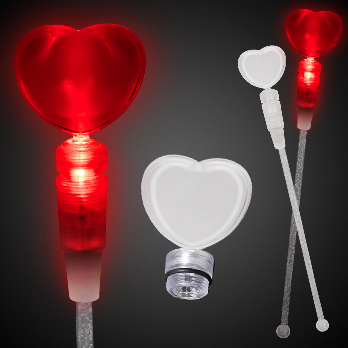 Red 9" Light Up Cocktail Stirrer 8