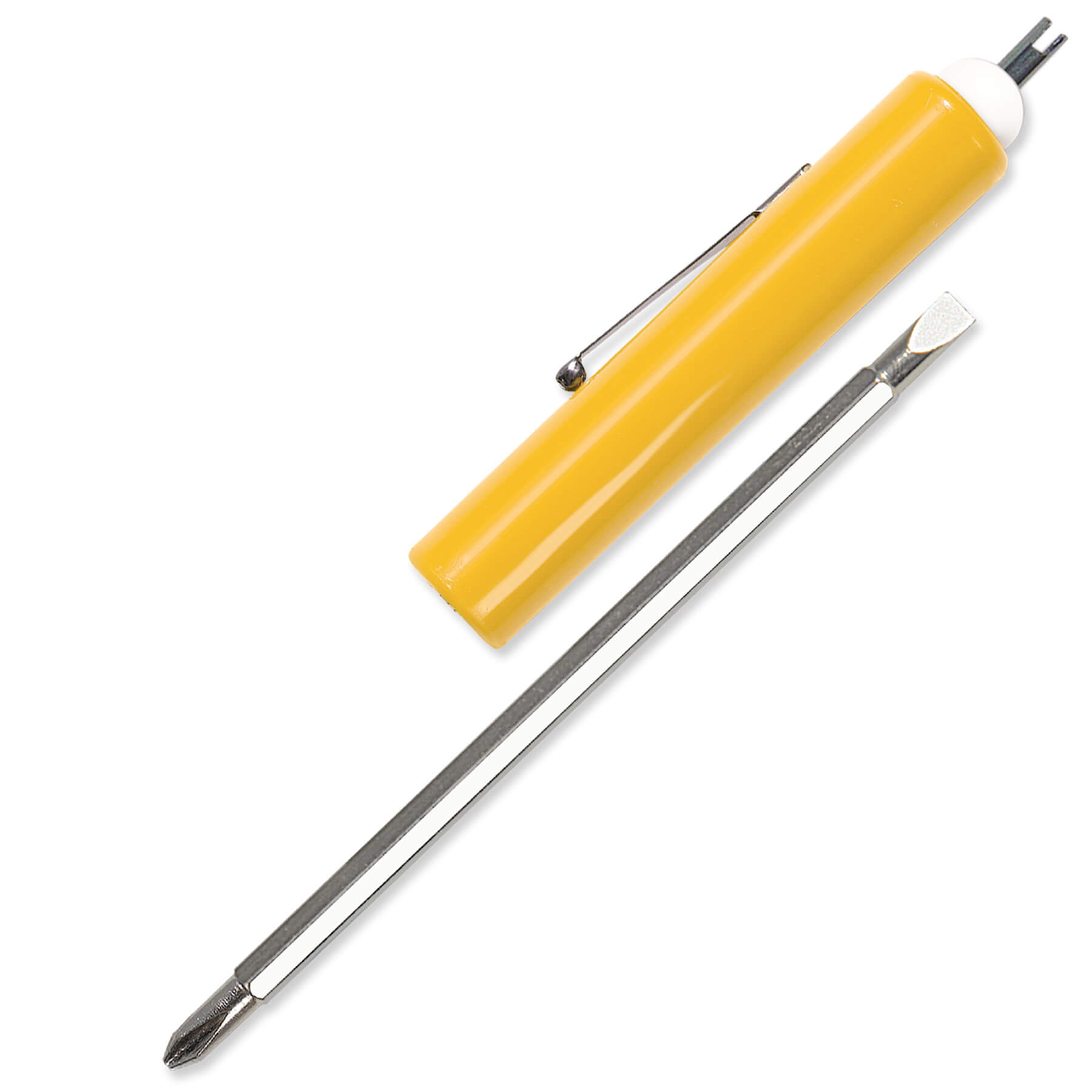 Jumbo Pocket Screwdriver Reversible Flat Blade + Valve Stem 15