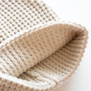 Thick Warm Cap Women Winter 100% Acrylic Waffle Knit Beanie 3