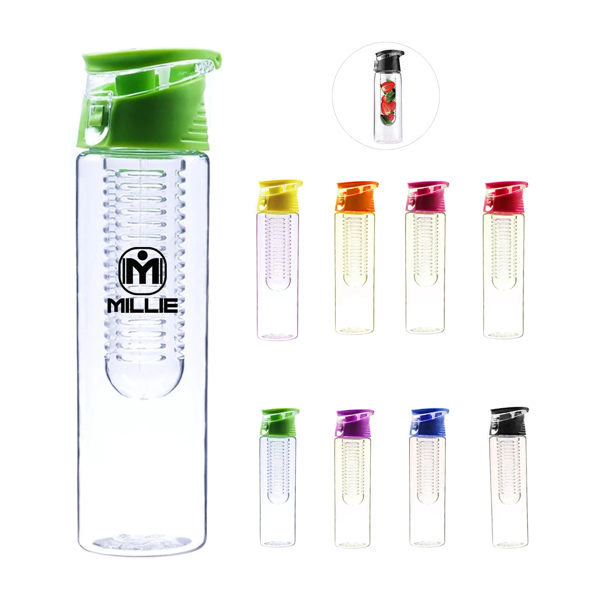 800ML Fruit Fuzer Infusing Infuser Water Bottle 2