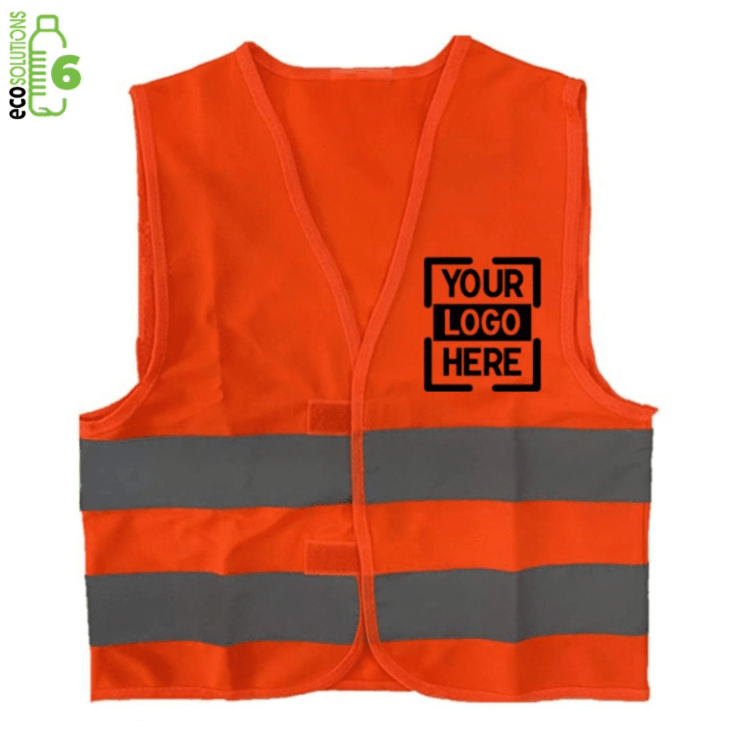 Kids rPET Class 2 Knitted Reflective Safety Loop & Hook Vest, custom youth shirt with logo imprint 3