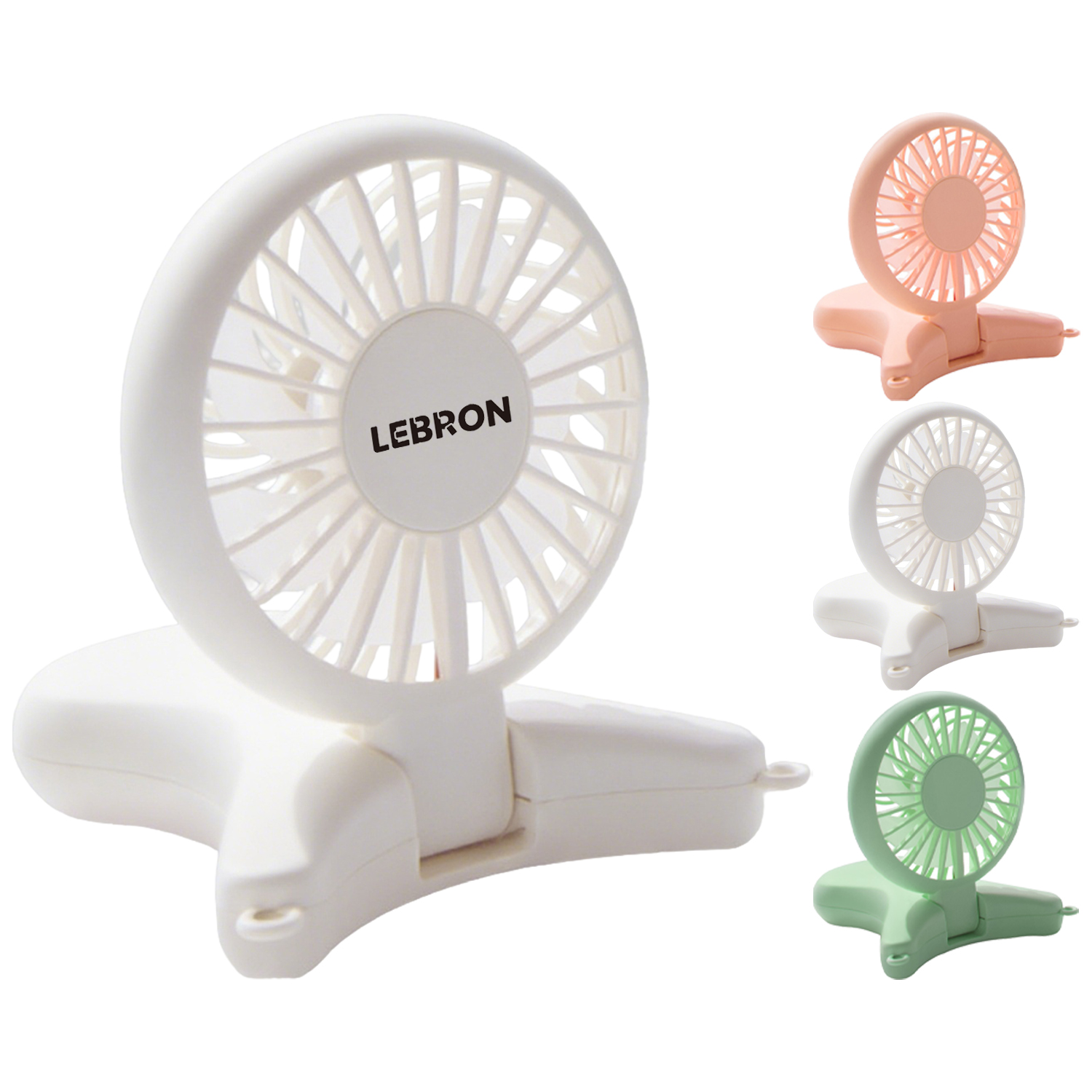 Adjustable USB Rechargeable Mini Neck Fan w/ Lanyard