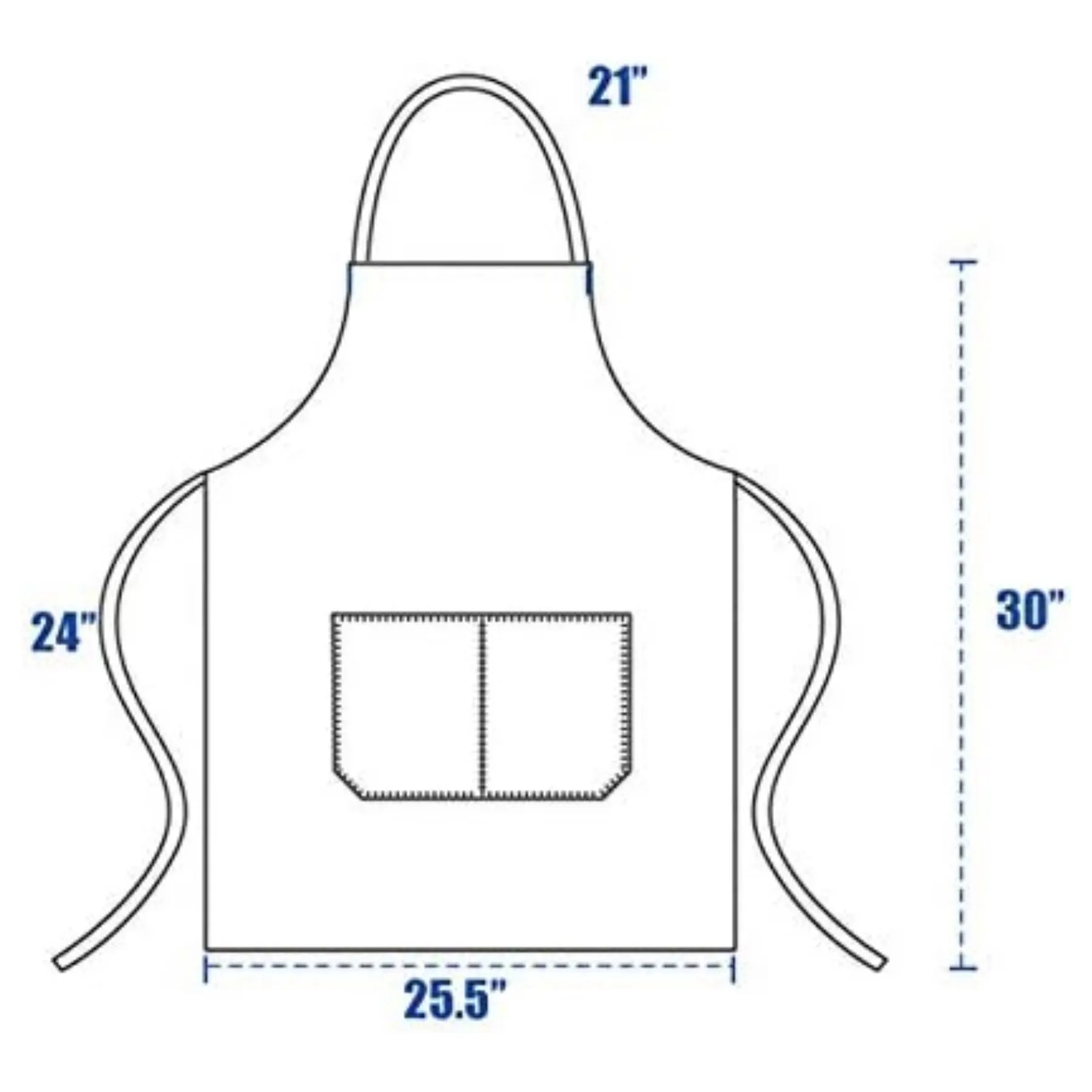 Unisex Commercial Apron with 2 Pockets for Kitchen 2