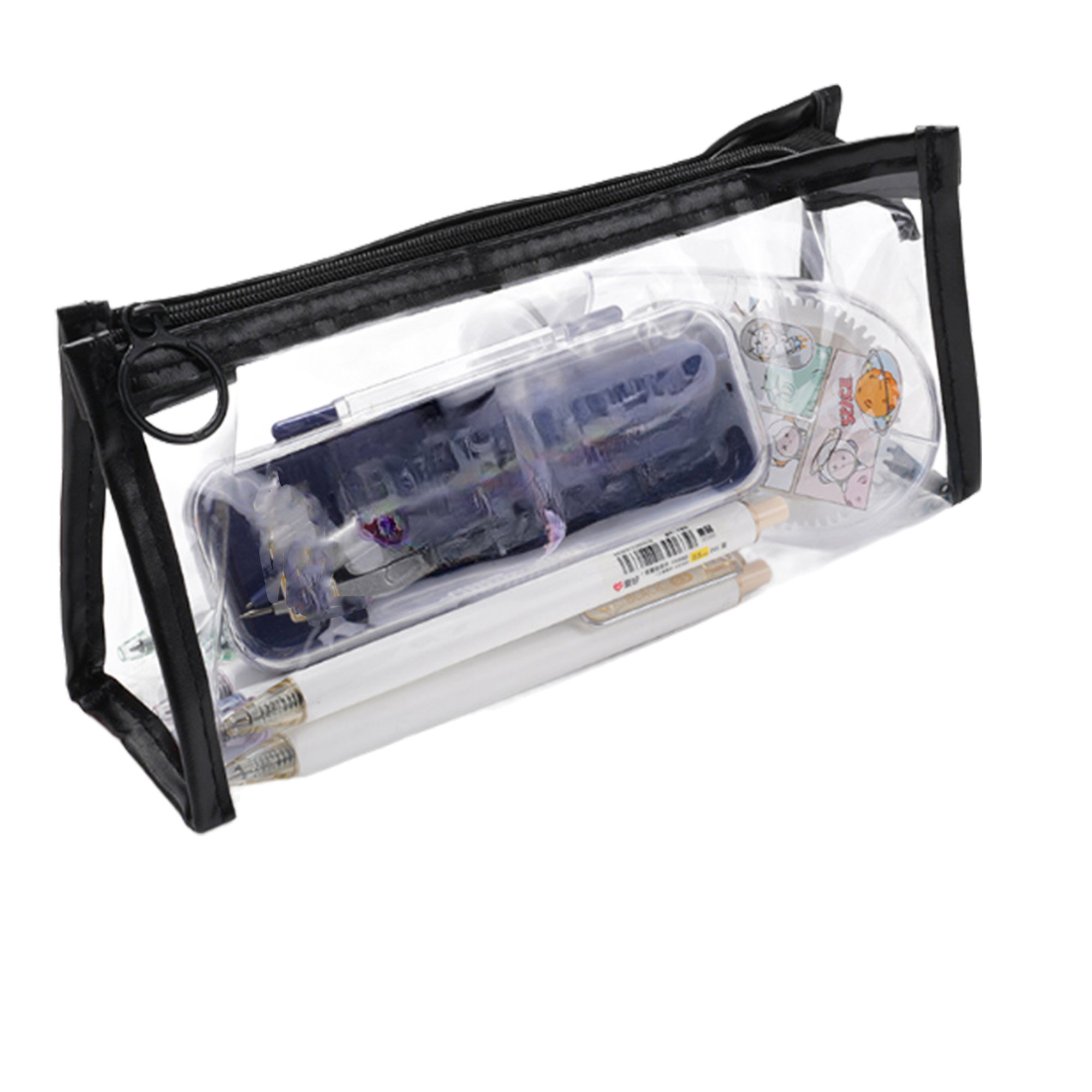 MOQ 50 PCS Transparent Fashionable Student Stationery Bag 2