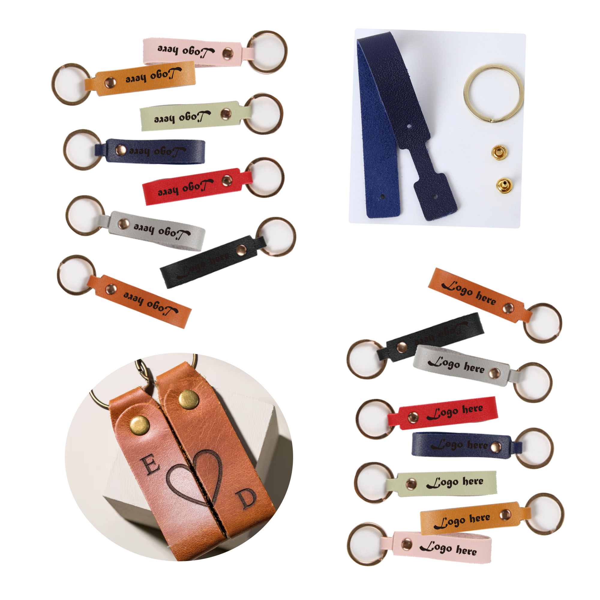 MOQ500 Retro Leather Keychain 2