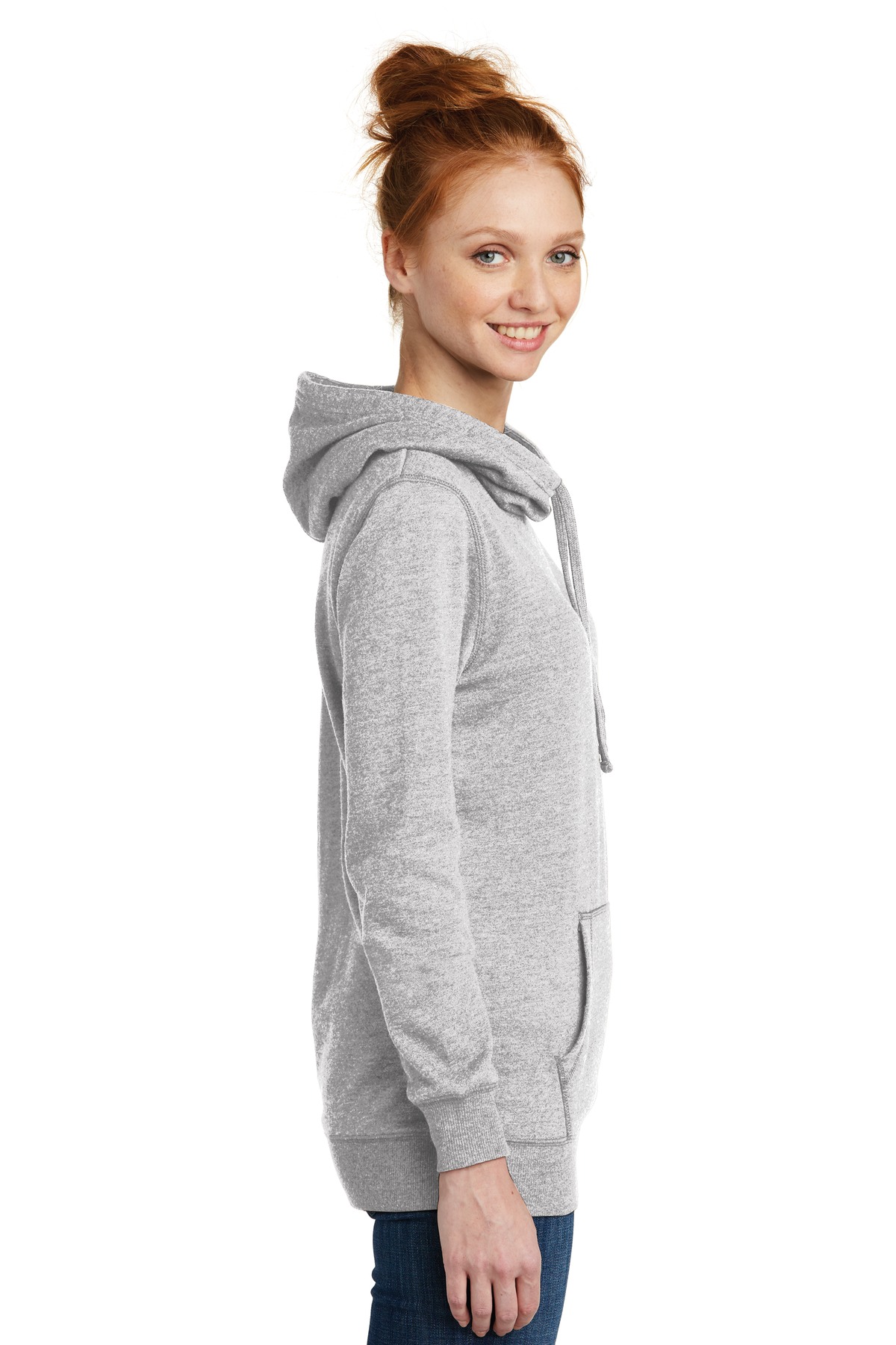 District Women's Lightweight Fleece Hoodie. DM493 1