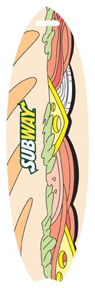 USA Made Waterproof Laminated Event Tag - Surfboard Shape (1.625"x5.5")