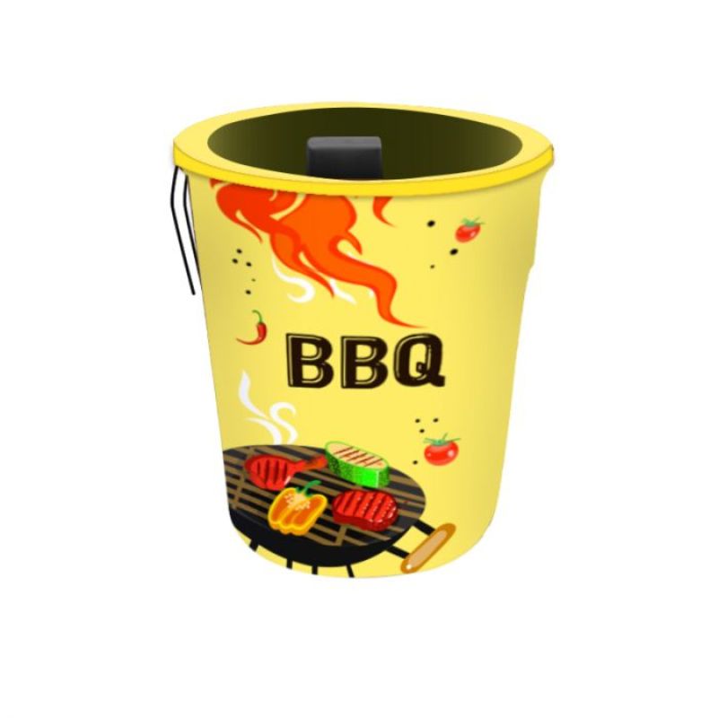 BBQ Pre Printed advertising bin Fab-Can™ Yellow 2