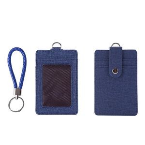 Key Ring PU Leather 2 Pockets Card Holder 29