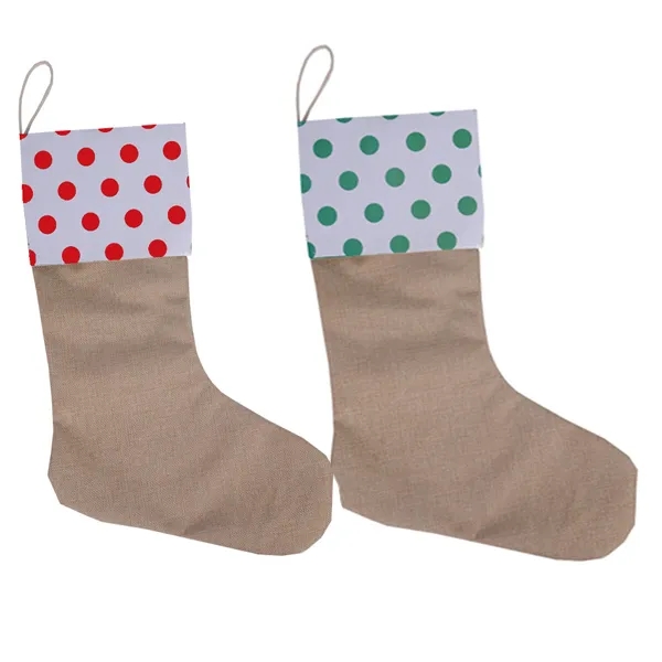 Burlap Christmas Stocking 3