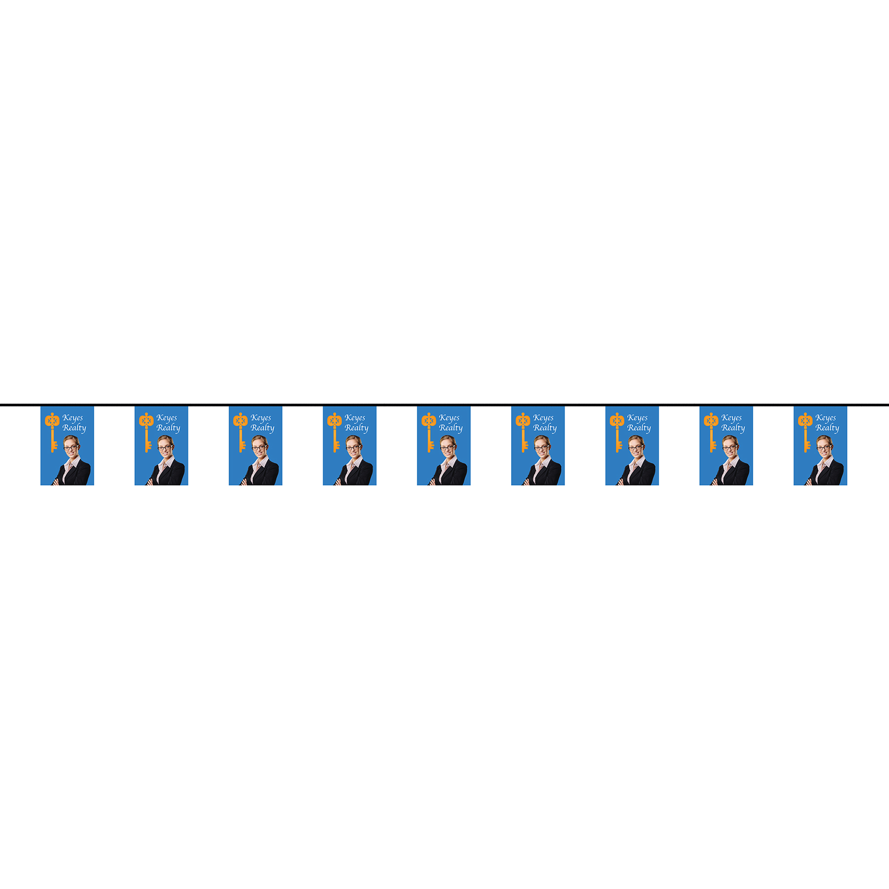 15' PVC Rectangular Pennant Strings 2