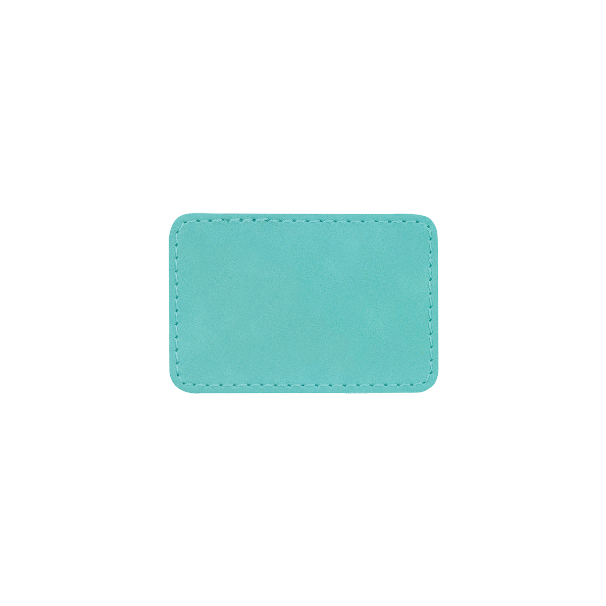 3" x 2" Teal Leatherette Rectangular Patch with Adhesive 1