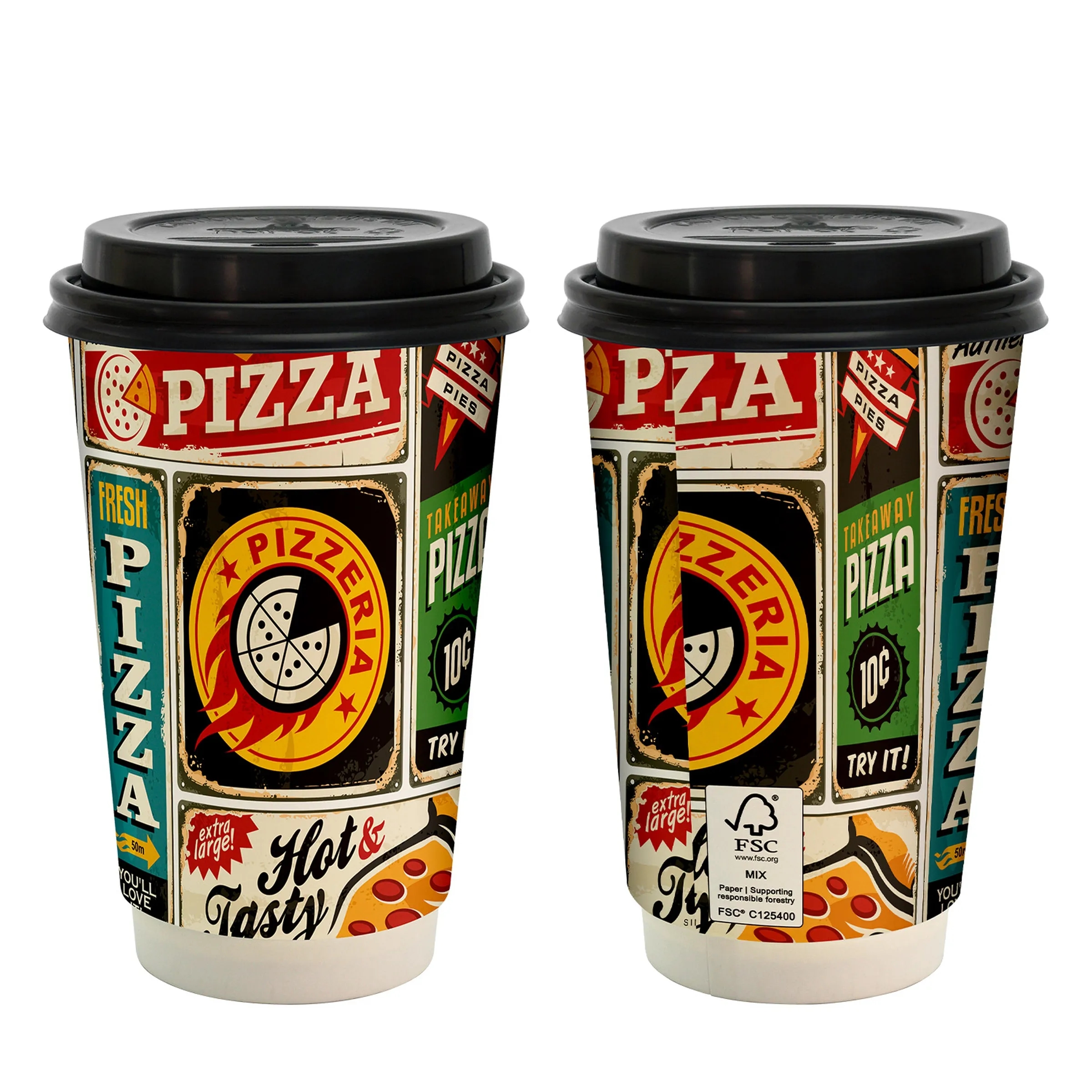 16 oz. Full Color Paper Cup with Lid 3