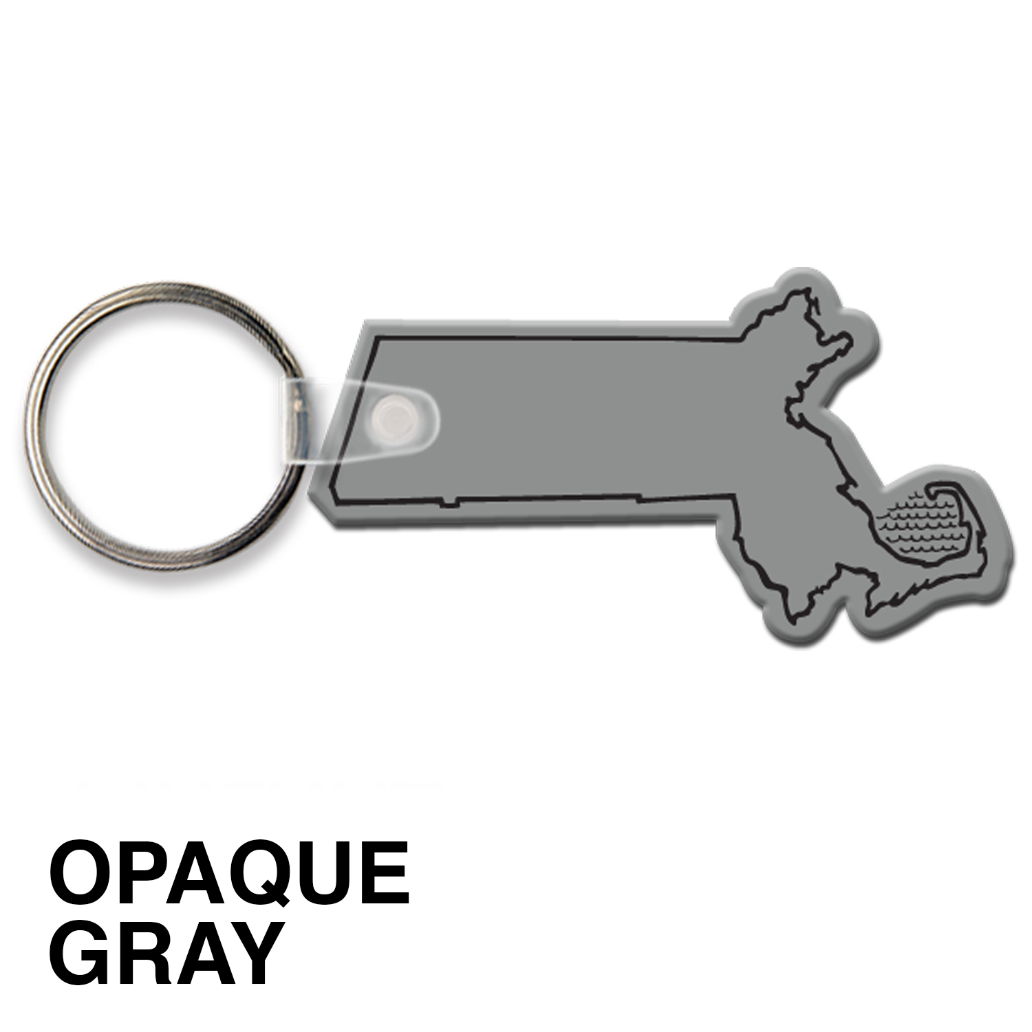 Massachusetts State Shape Key Tag (Spot Color) 10