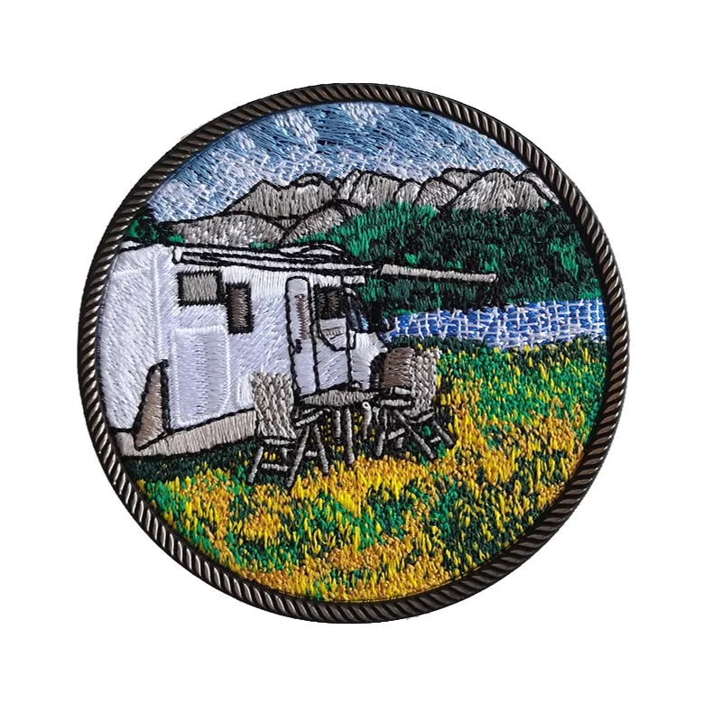 3 Inch Embroidered Patch with Heat Seal Backing 3