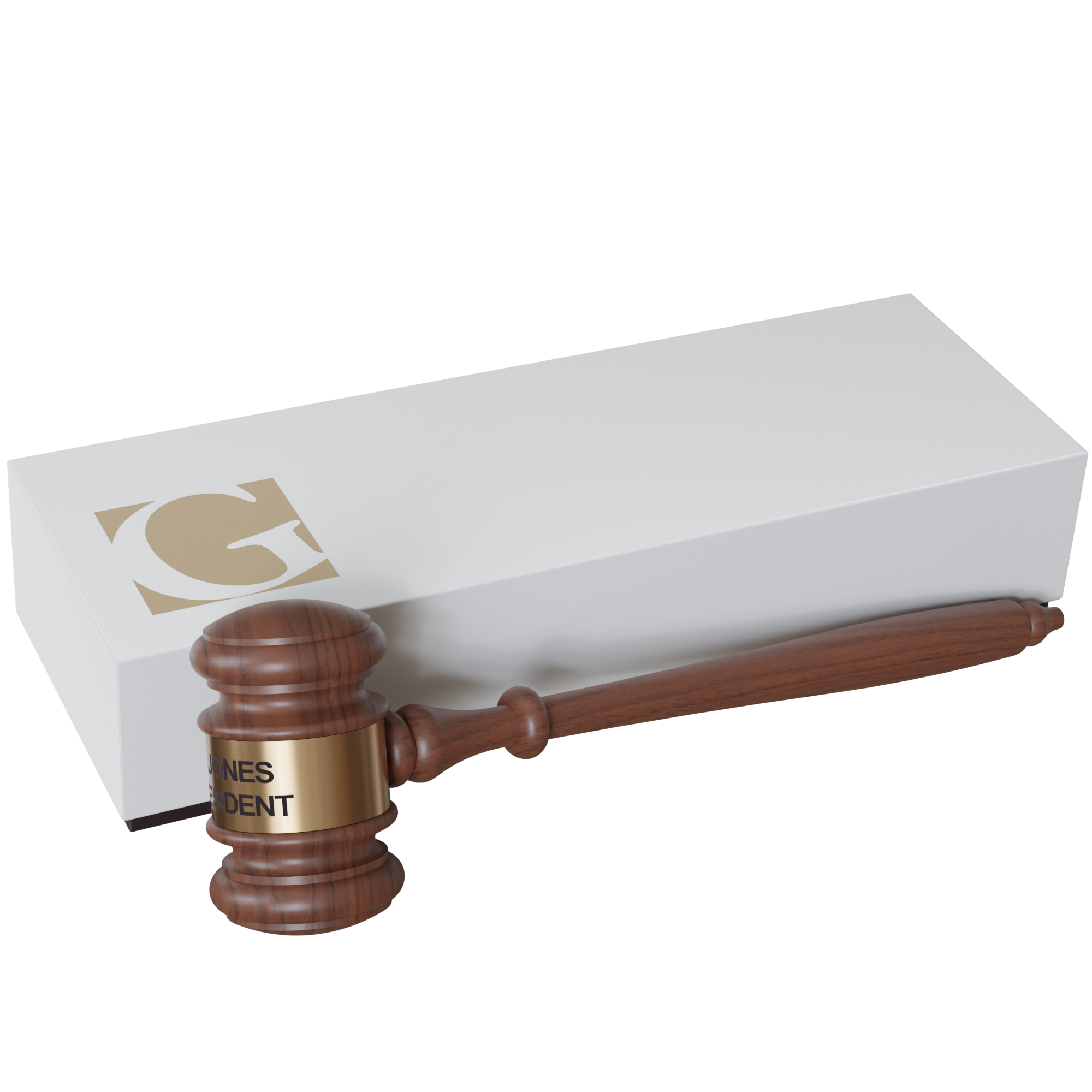 11" American Walnut Judge's Gavel with Gift Box 1