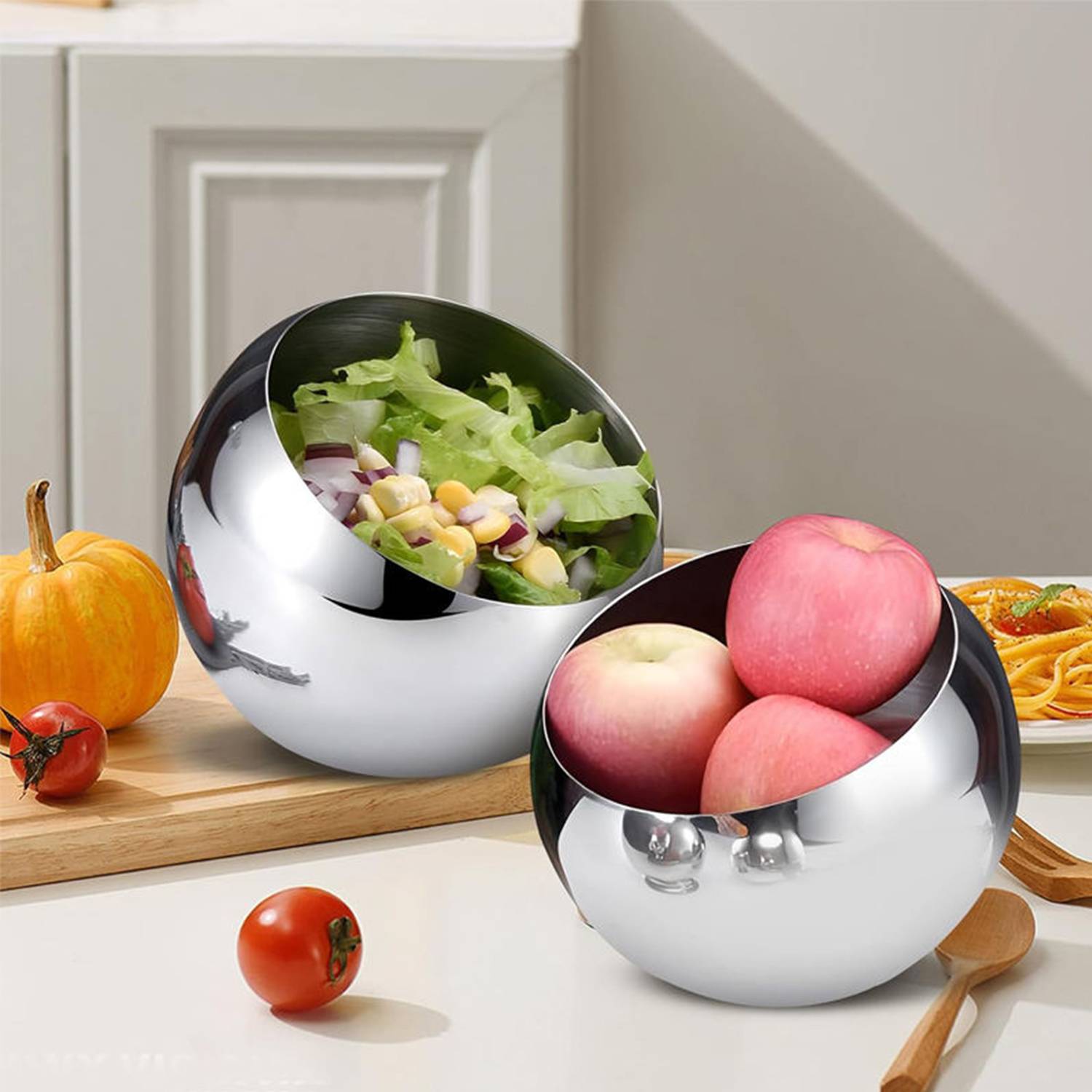 Stainless Steel Slant Cut Bowl 6