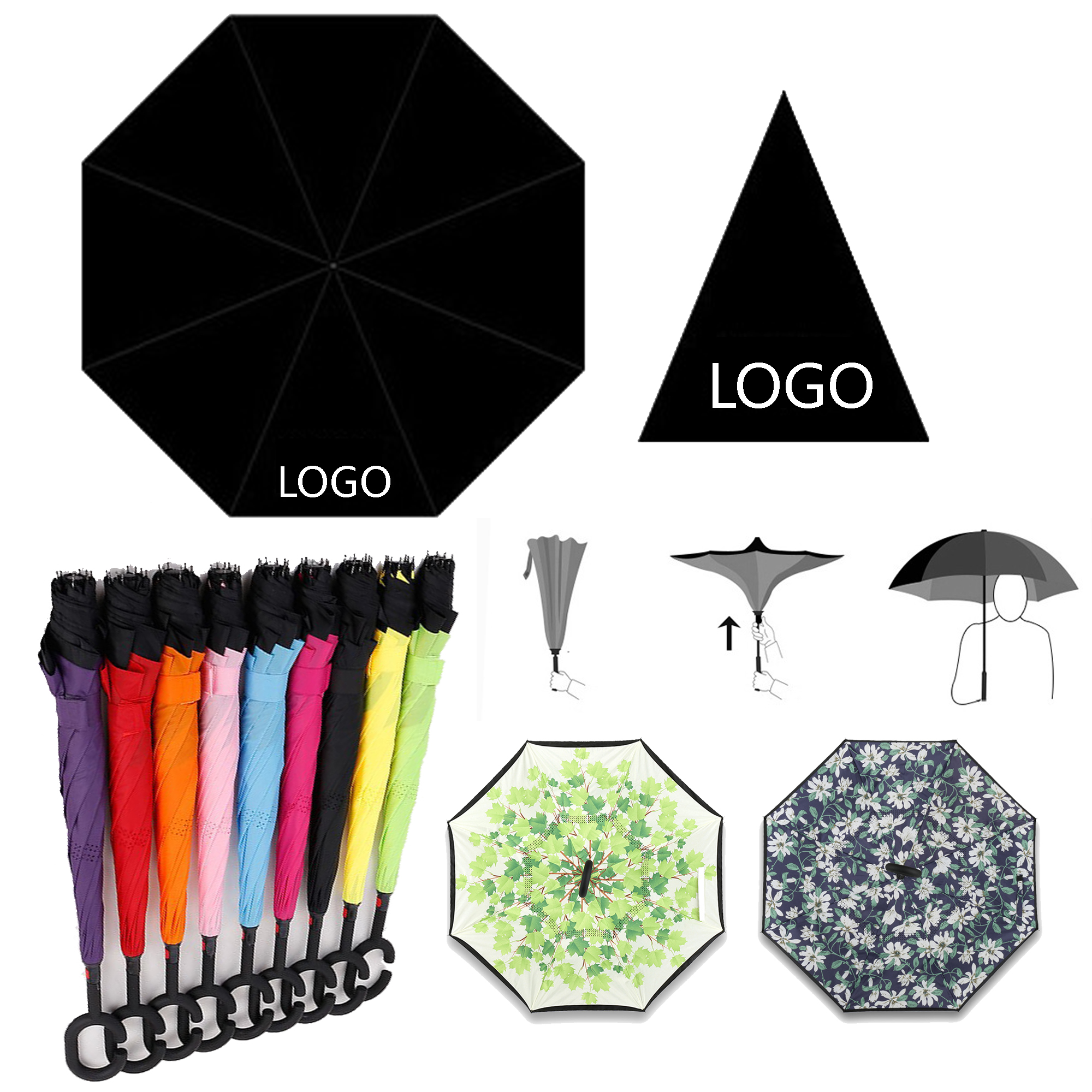 Compact Reverse Folding Umbrella 10