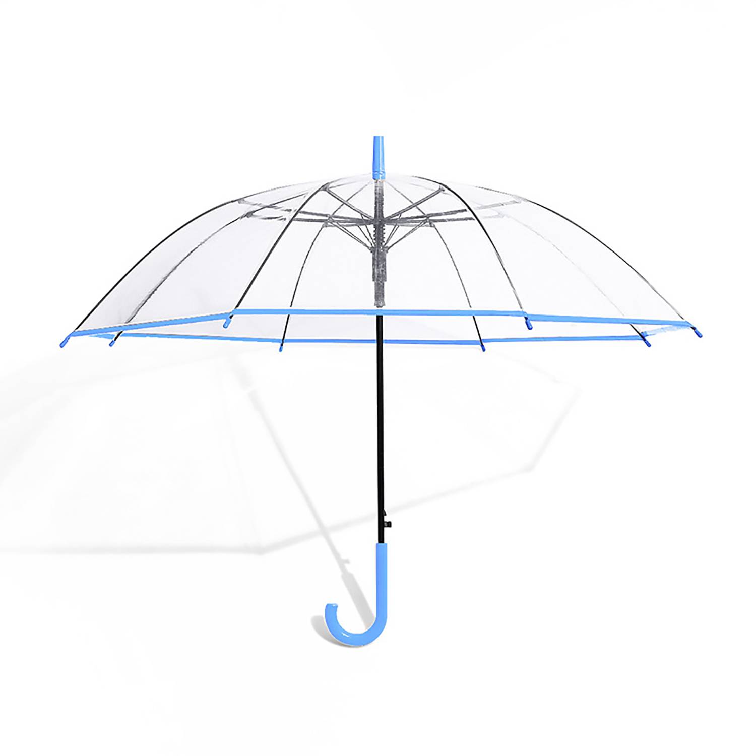 8-Rib Long-Handle Transparent Umbrella W/ Reflective Strip 6