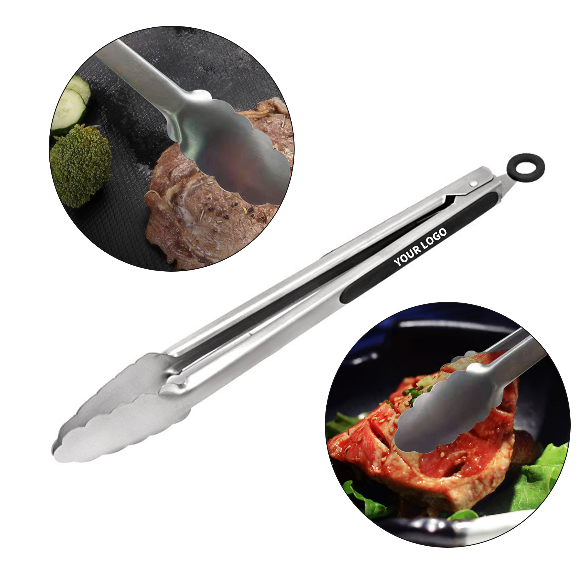 Stainless Steel Locking Kitchen Tong 12" Length 2