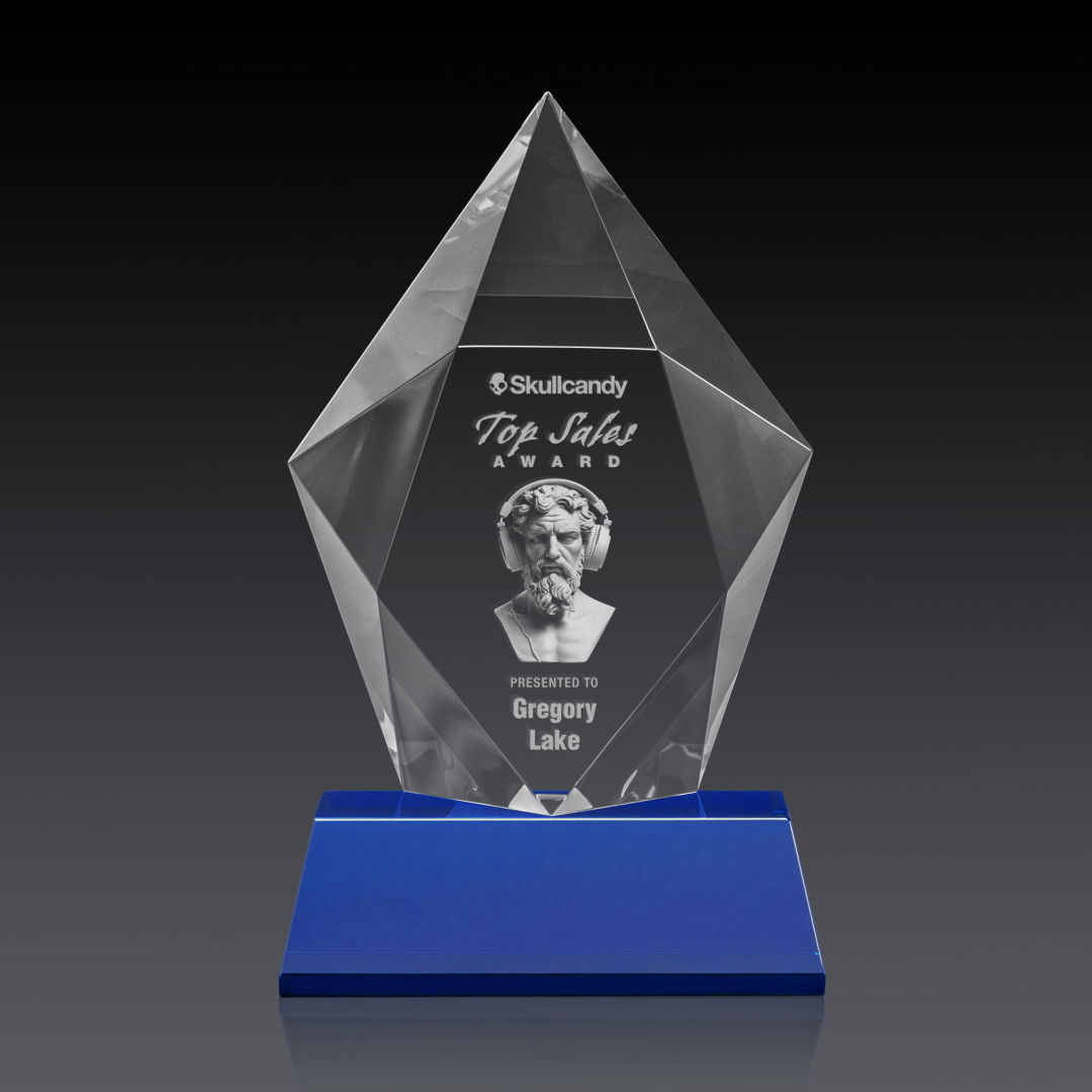 Devron 3D Award on Base - Blue