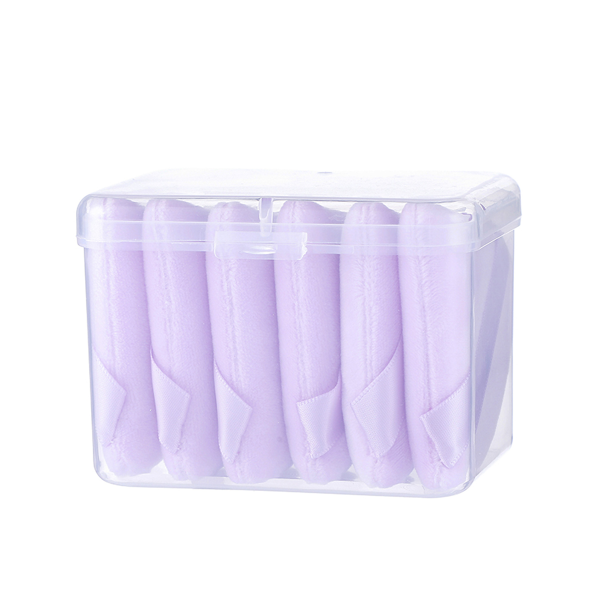 Triangle Powder Puffs Soft Velour 6PCS Makeup with Case 13