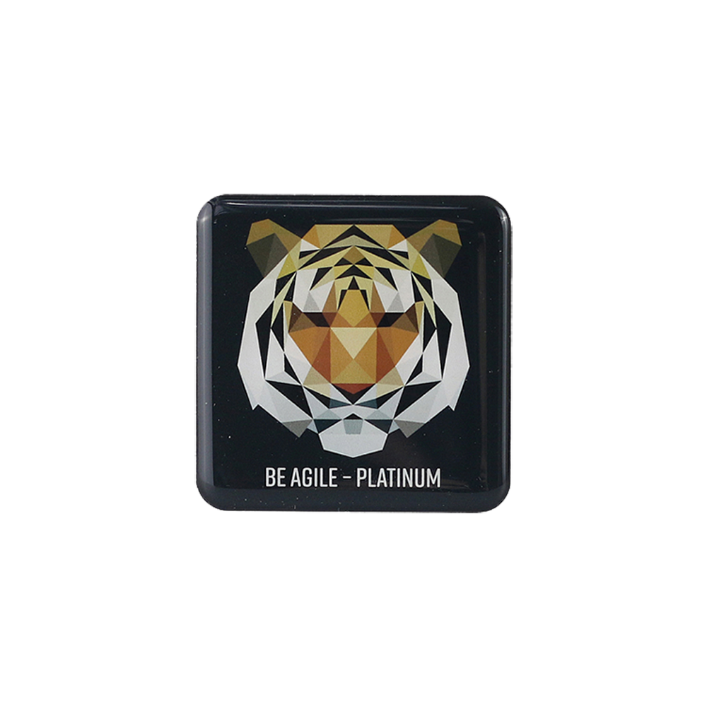Magnet Lapel Pin with custom shaped imprint from 2.1 to 3.0 Sq. In. 2