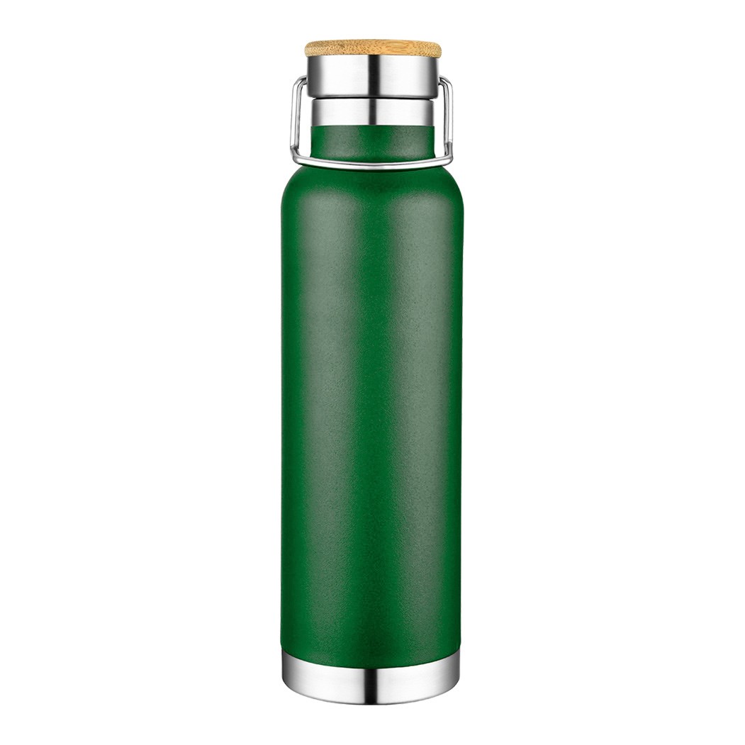 22 oz Stainless Steel Sport & Gym & Hiking Water Bottle With Wood Lid, custom water bottle with logo imprint 10