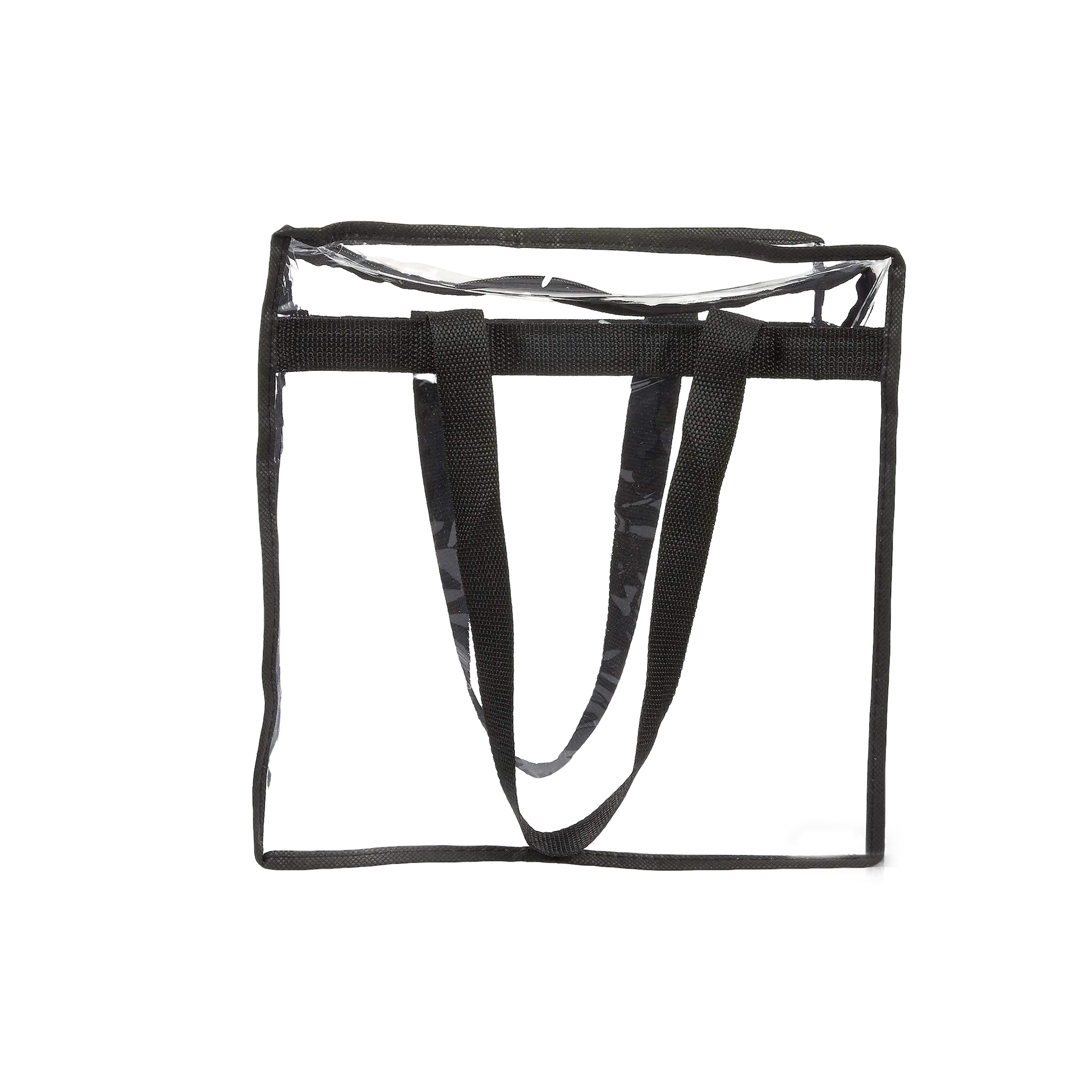 PVC Clear Stadium Tote Bag 12" x 12" x 6" With Polyester Trim 7