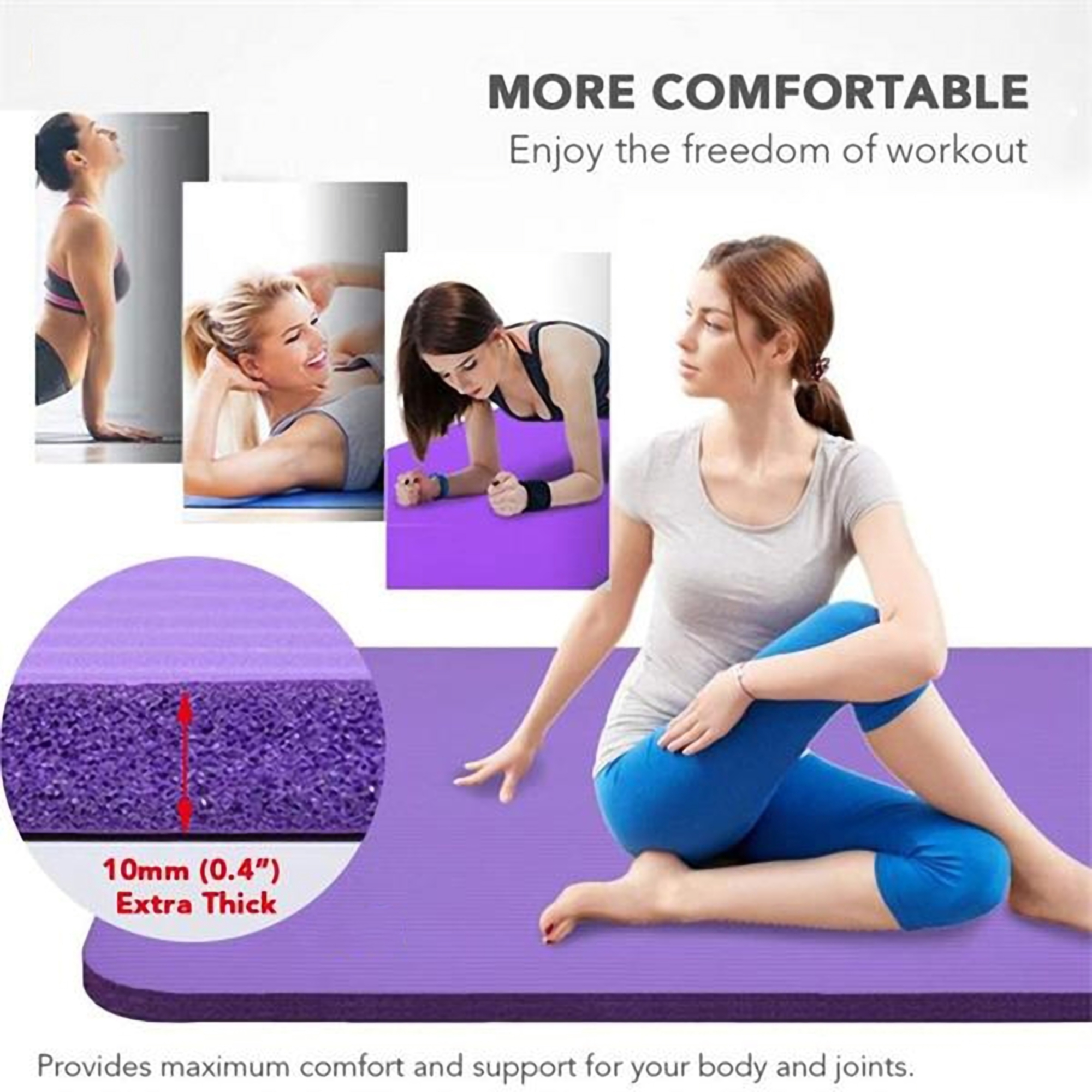 10mm PVC Rubber Yoga Mat 4