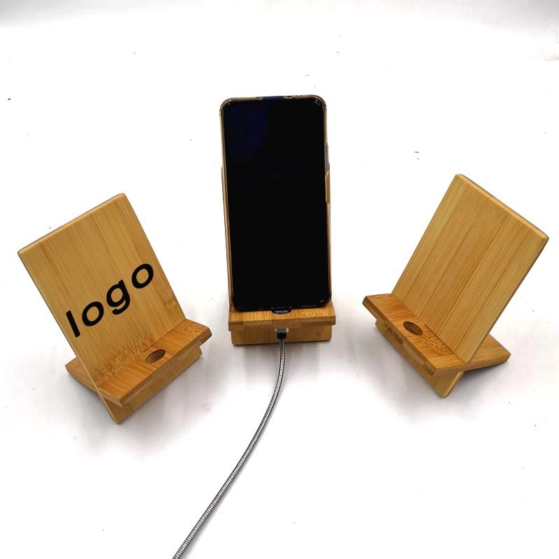 Bamboo mobile phone holder 2