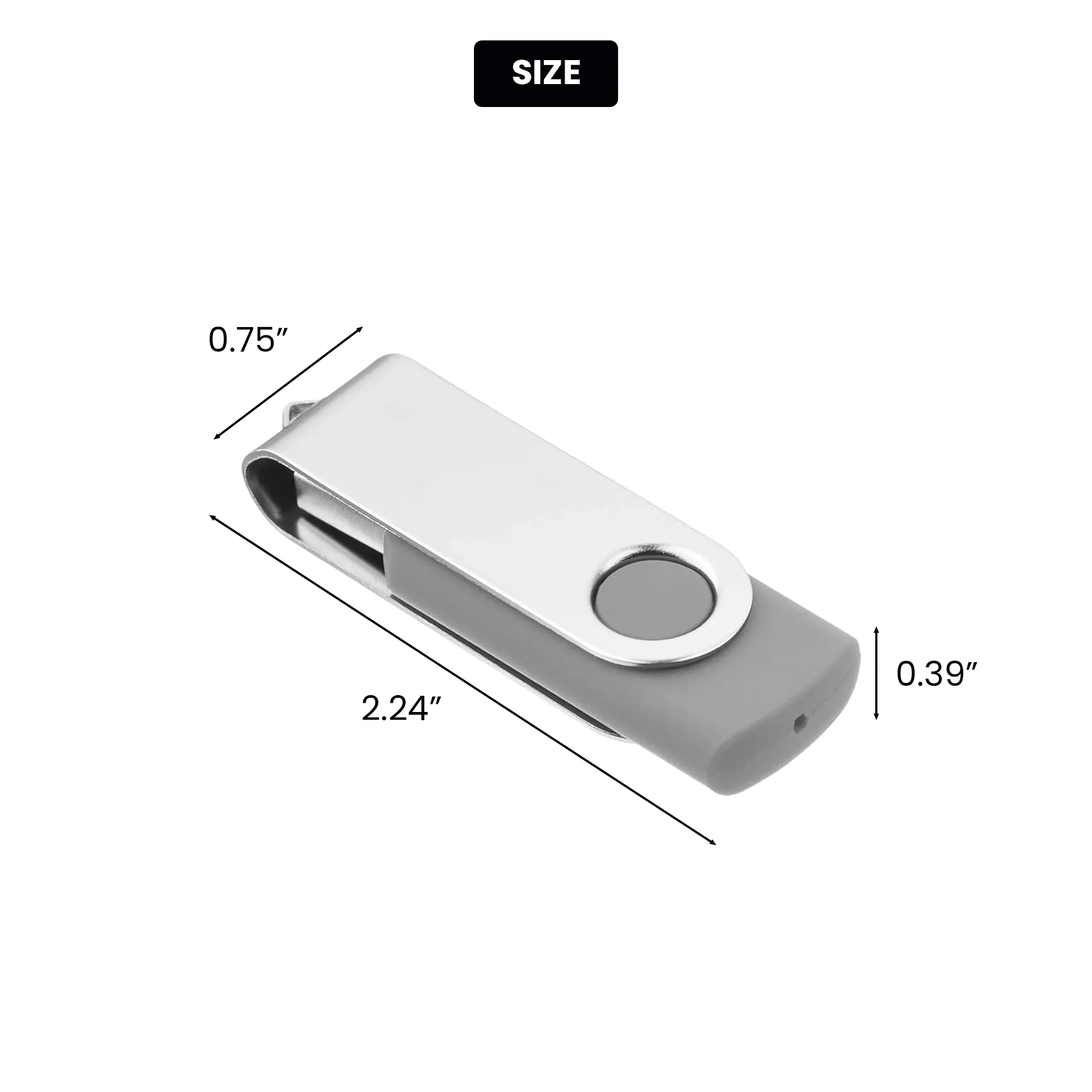 8GB Wholesale Custom Rotating USB Drives 6