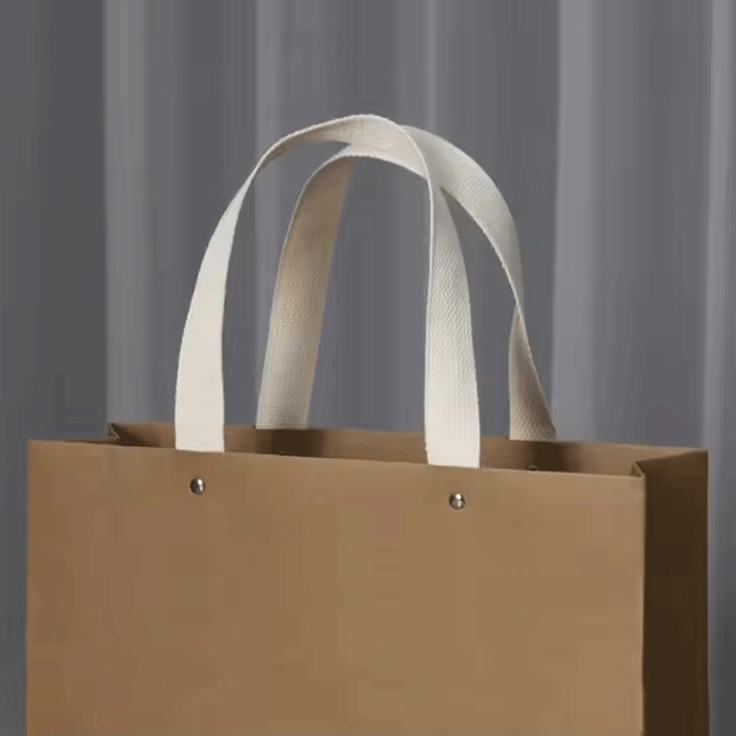High Quality Brown Cardboard Shopping Paper Bag W/ Handles 2
