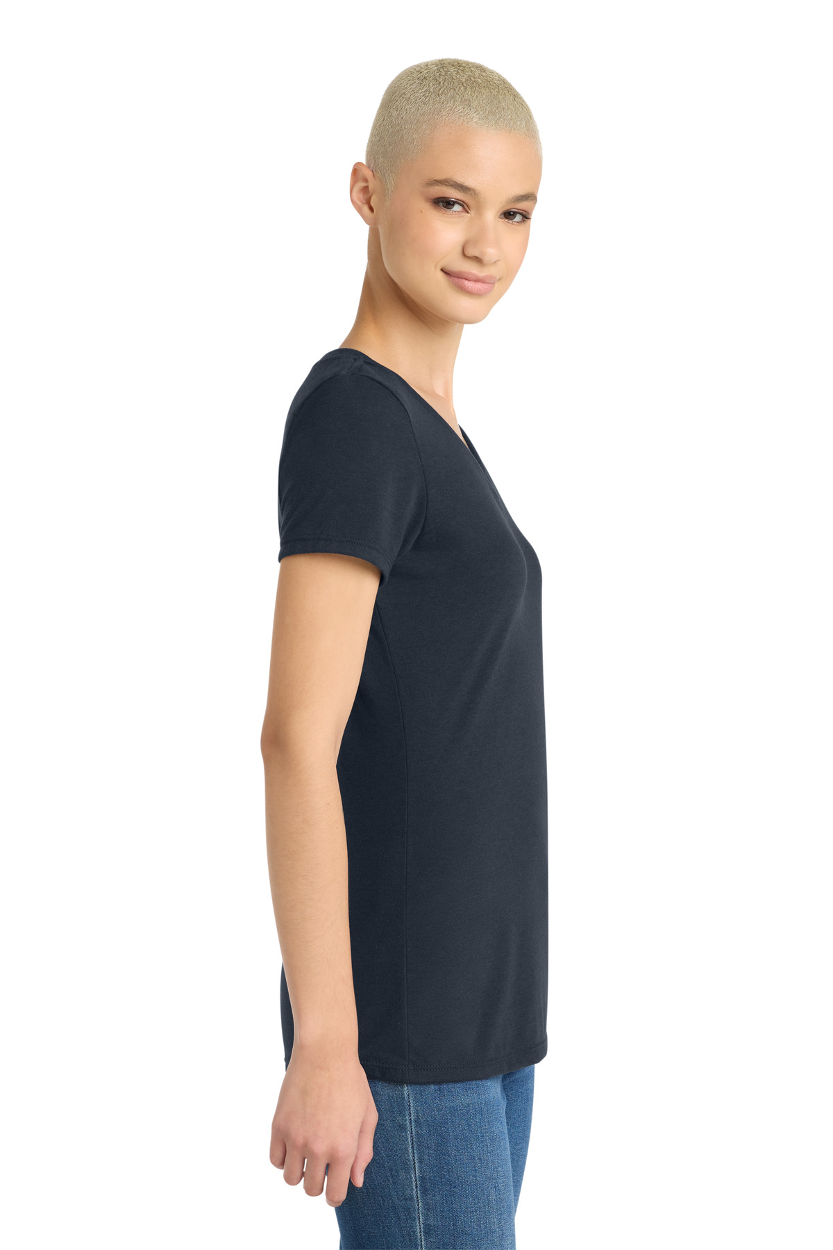 District Women's Perfect Tri V-Neck Tee. DM1350L 25