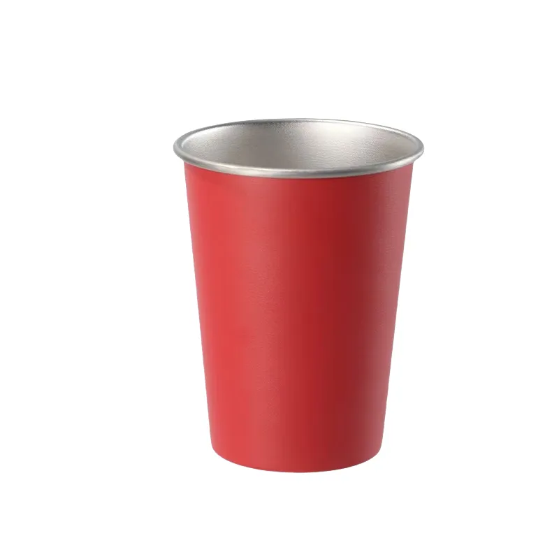 12oz Stainless Steel Cups Stackable Metal Drinking Glasses 1