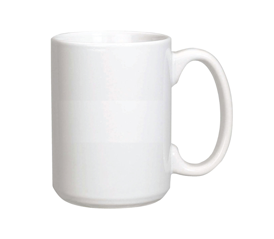 White Ceramic Mug, 15 oz. 2