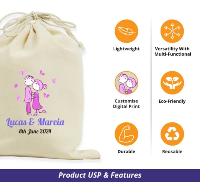 Canvas Drawstring Bags - Printed (Front and Back) 5
