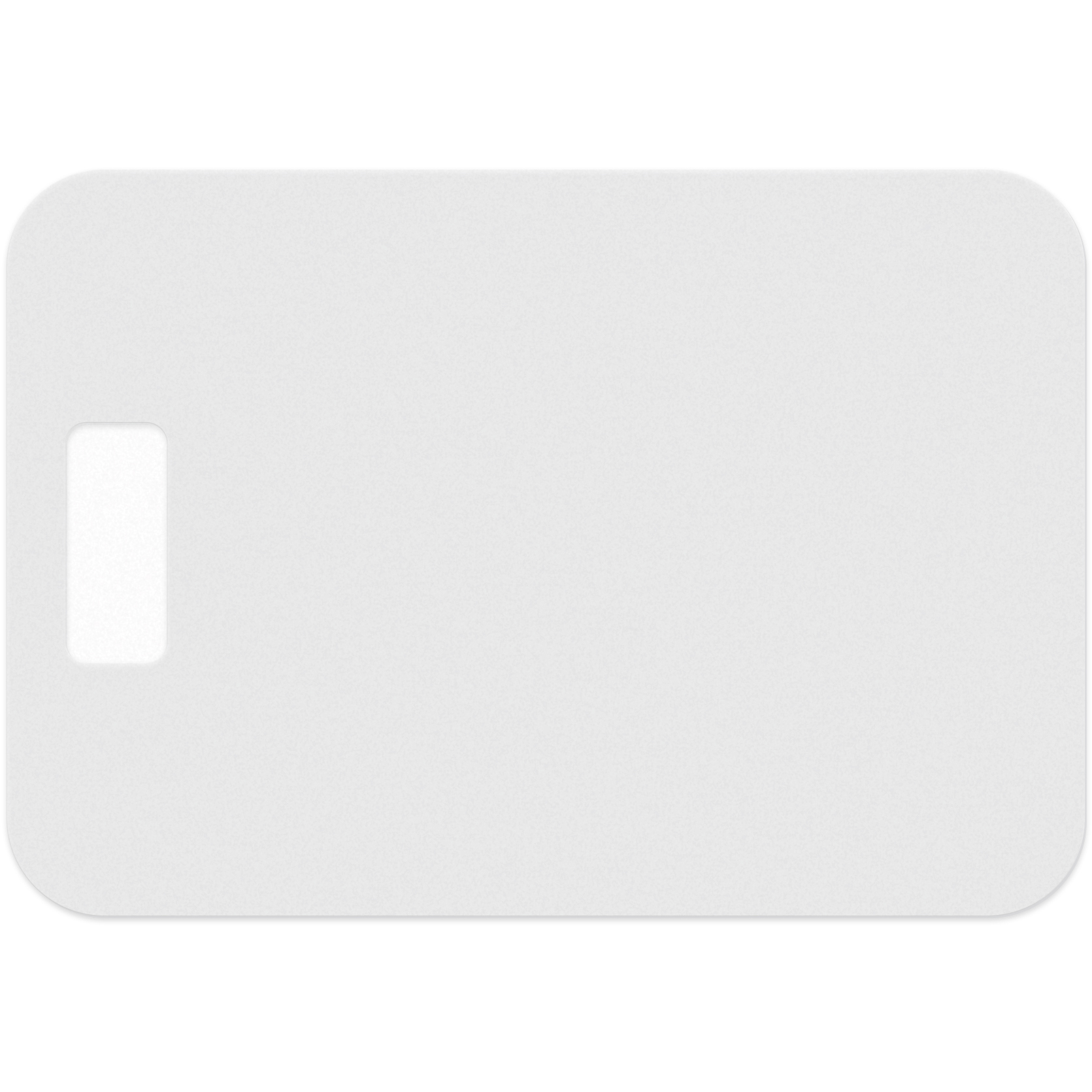 Flexible Cutting Board on FDA .030 clear plastic, with cut-out handle (7.625" x 11") Spot Colour 1