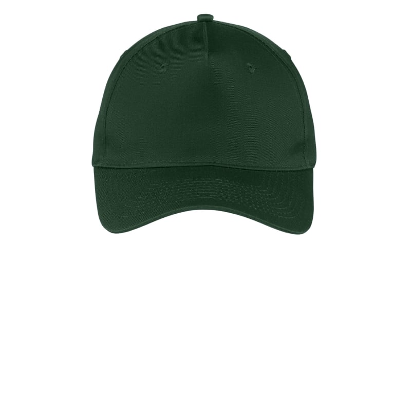 Port & Company Five-Panel Twill Cap. 5