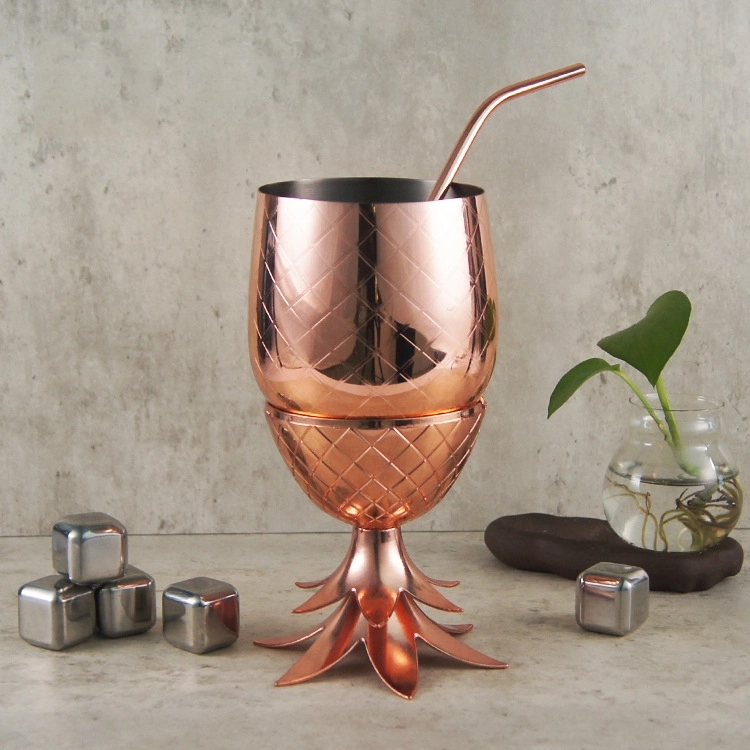 Custom 14 oz Stainless Steel Pineapple Cup 5