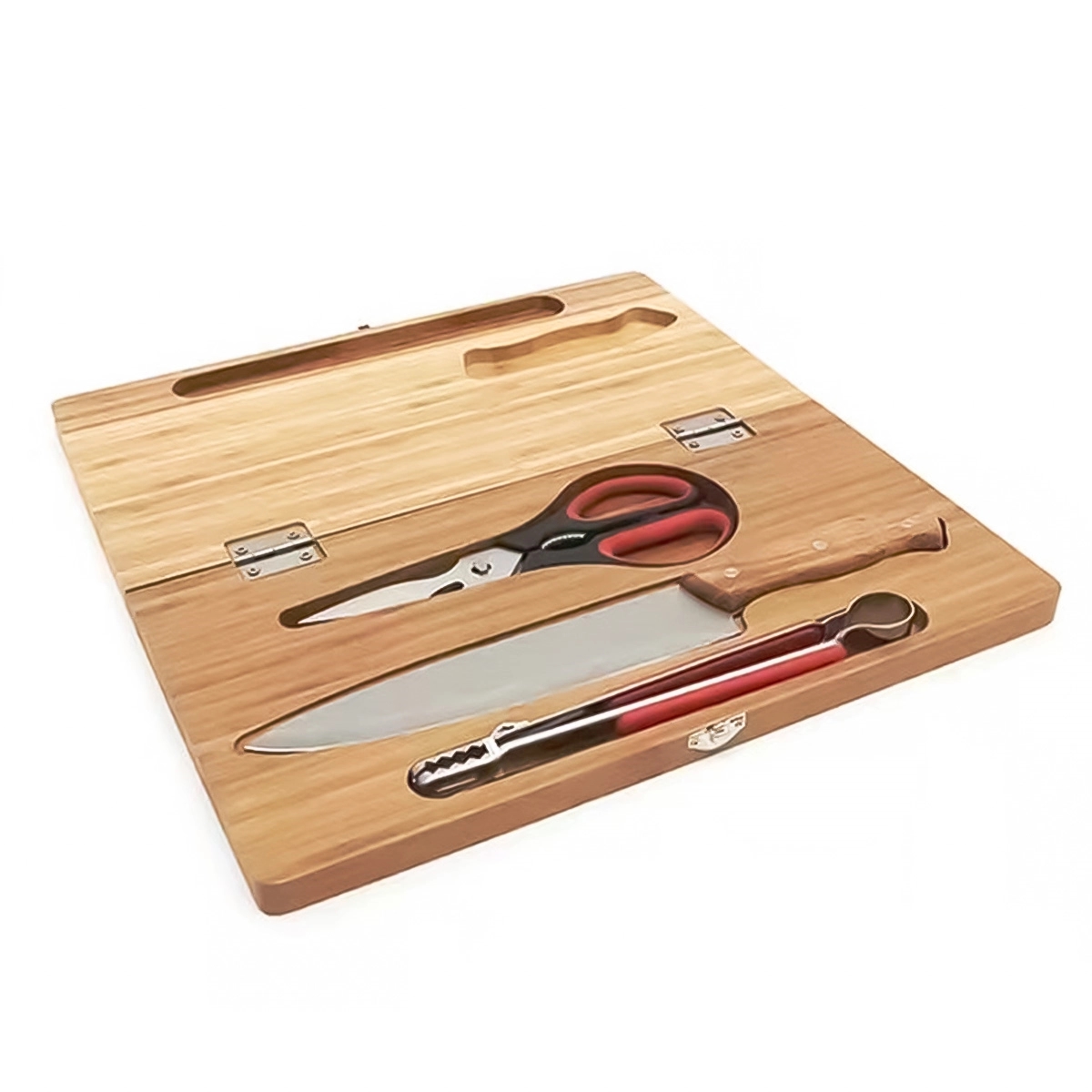 4 In 1 Potable Camping Wood Cutting Board Set 4