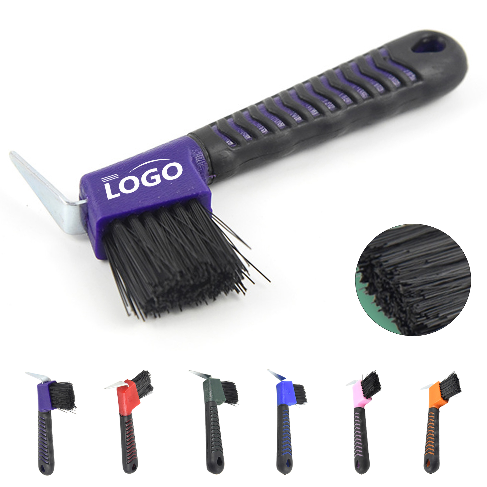 Hoof Cleaning Tool with Bristles and Hook 8