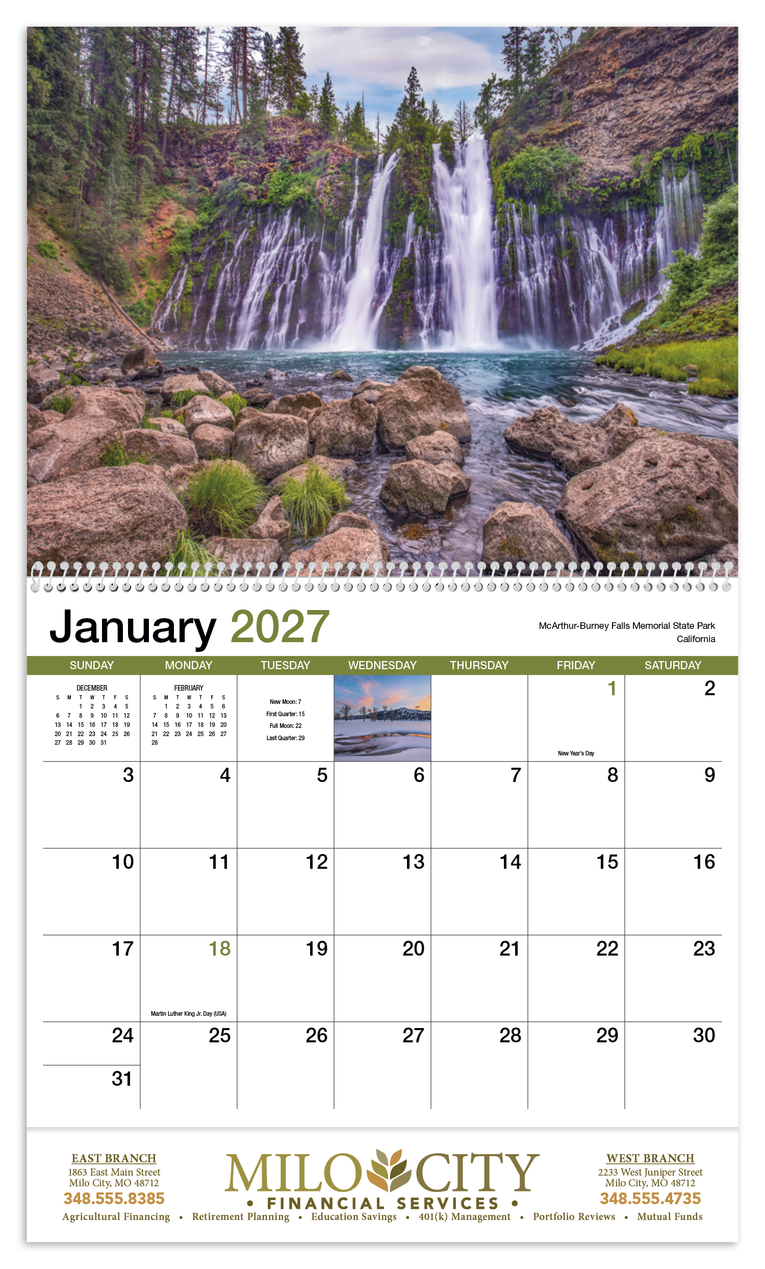 HotLine® Products Scenic America® Appointment Calendar - Spiral 45