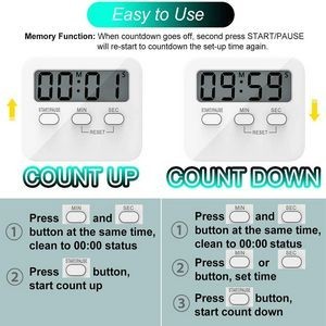 Round Mechanical Countdown Clock Timer Alarm With 60 Minute Capacity 4