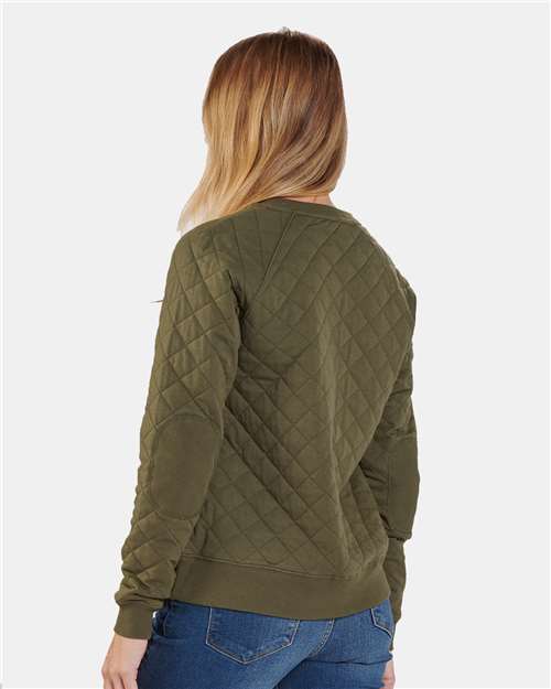 Women's Quilted Crewneck Pullover - R08 13